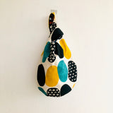 Small Japanese inspired bag , knot fabric reversible bag , cute wrist bag | Japanese print