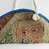 Original semicircle shoulder bag , ooak beautiful Indian fabric easy to carry bag | Mumbai - Jiakuma