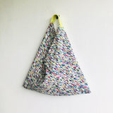 Origami bento bag , triangle colorful tote evo bag | Wild horses - Jiakuma
