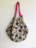 Origami reversible shoulder bag , tote shopping eco bag  Japanese inspired bag | In the jungle - Jiakuma