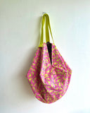 Origami sac bag  , reversible fabric Japanese inspired sac bag , eco shoulder bag | Monkeys love bananas