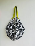Origami sac bag , reversible minimalist Japanese bag , shoulder origami bag , reversible fabric eco bag | Sketching in black & white