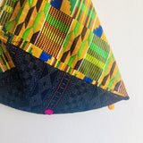 Shoulder bento bag , ooak handmade tote bag , African fabric bag , pom pom bag | Boho Africa - Jiakuma