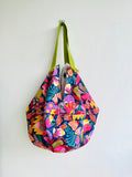 Origami sac bag , shoulder colorful fabric bag , Japanese inspired sac bag | Flores en Canberra