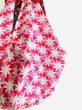 Origami sac shoulder bag , reversible Japanese inspired fabric bag | Sea stars and Japanese flower universe - Jiakuma