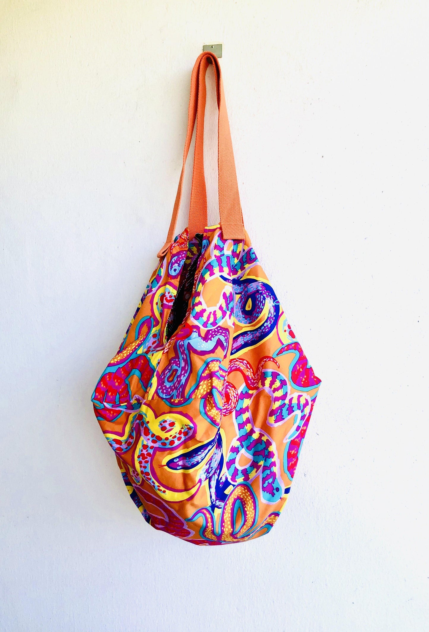 Shoulder sac origami bag , handmade reversible unique bag | Australian snakes - Jiakuma