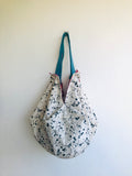 Origami sac shoulder bag , reversible shopping eco bag , Japanese inspired bag | The white lama
