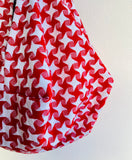 Origami sac bag , reversible fabric red bag , shoulder origami japanese inspired evo bag | Rosso
