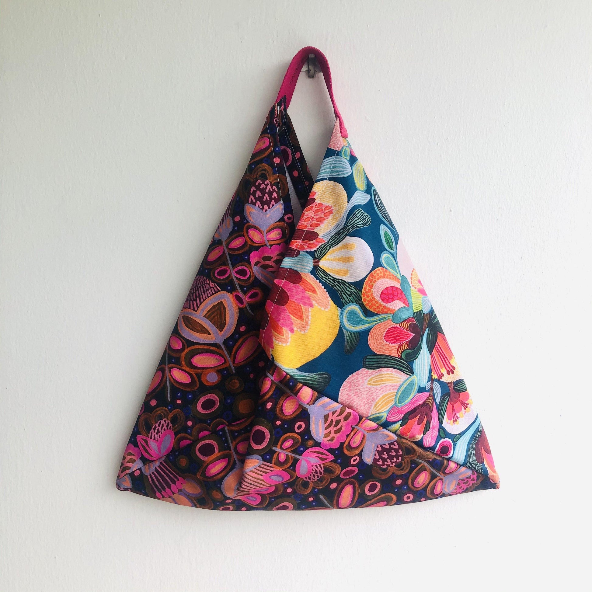 Origami bento colorful bag , triangle tote handmade bag | Visiting the botanical garden in Adelaide at dawn - Jiakuma