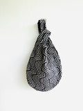 Origami small knot bag , wrist reversible bag , Japanese inspired bag | Hypnotic