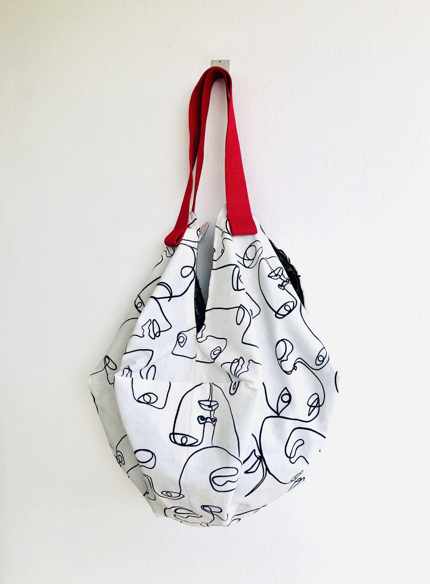 Sac origami pool bag , reversible Bicol fabric shoulder bag | Cubism & art nouveau - Jiakuma