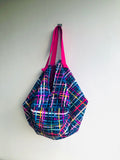 Origami reversible sac bag , colorful shopping eco bag , Japanese inspired cool fabric bag | Intermingueling
