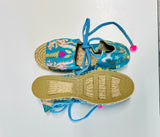Handmade espadrilles shoes , ooak sandal hand stitched shoes , espadrenyes tie up shoes | Tigers & unicorns