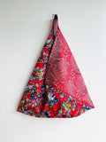 Origami tote bag , Japanese inspired bento bag , handmade eco friendly colorful fun bag | Abracadabra