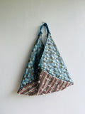 Origami bento bag , shoulder tote bag , Japanese inspired eco bag | Dreaming of the next beach holiday