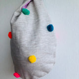 Knot cute Japanese inspired bag , small wrist bag , reversible cool fabric bag | Pom Pom universe