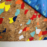 Origami bento bag , shoulder cork eco bag , colorful tote bag | Colorful cork & tropical background - Jiakuma