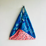 Origami bento bag , Japanese tote fabric bag ,shoulder triangle eco friendly bag | La tabaccara di Lampedusa