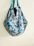 Origami sac bag , reversible fabric shoulder bag , Japanese inspired bag | Fetovaia beach isola d’Elba