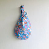 Origami knot bag , reversible fabric wrist bag , Japanese inspired bag | Brunch time !