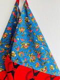 Original bento bag , tote origami bag , triangle eco friendly bag , colorful Japanese inspired bag | Rojo