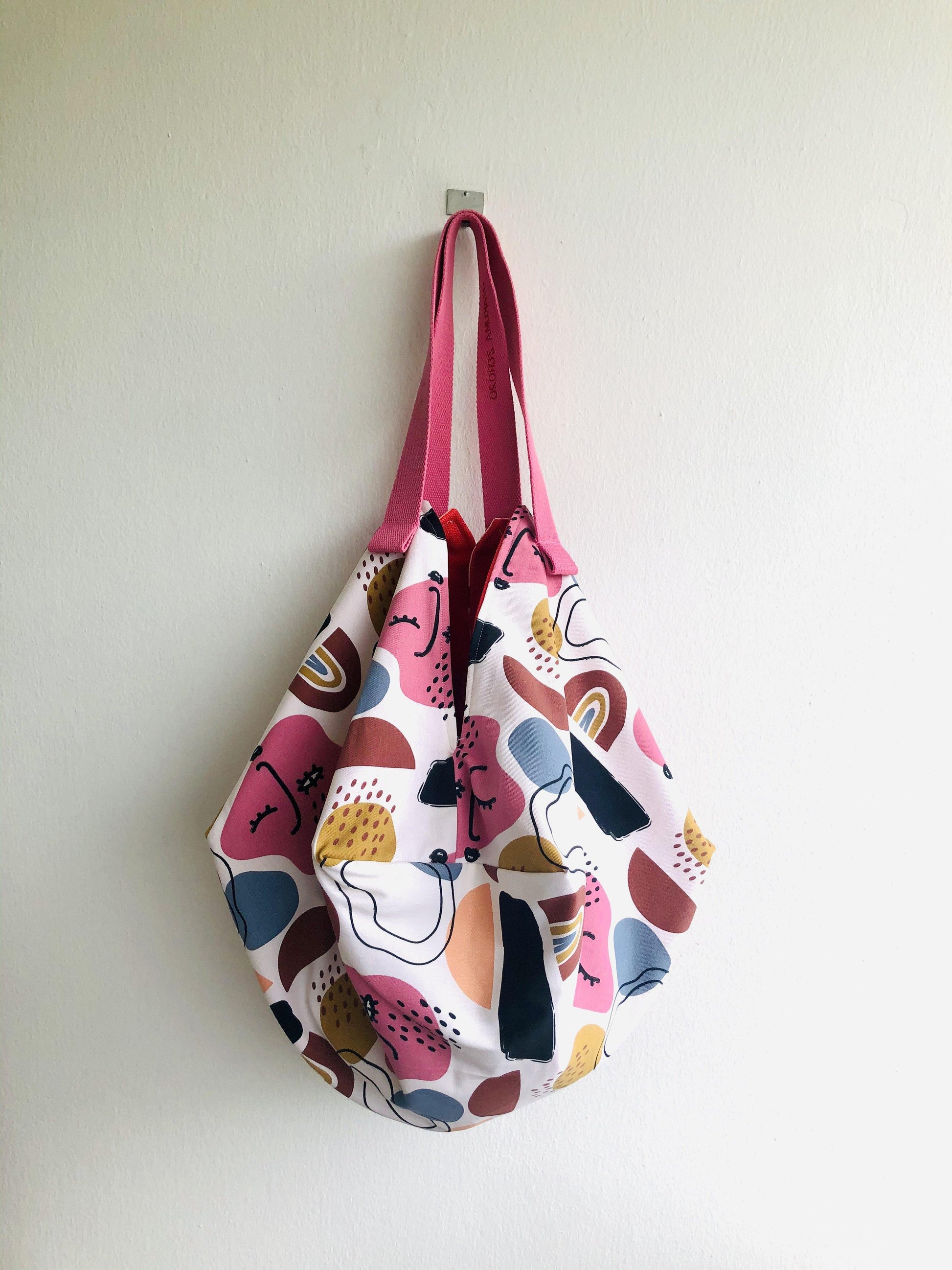 Reversible sac bag , colorful origami sac shoulder bag , eco friendly shopping bag | Thinking of Pablo Ruiz Picasso - Jiakuma