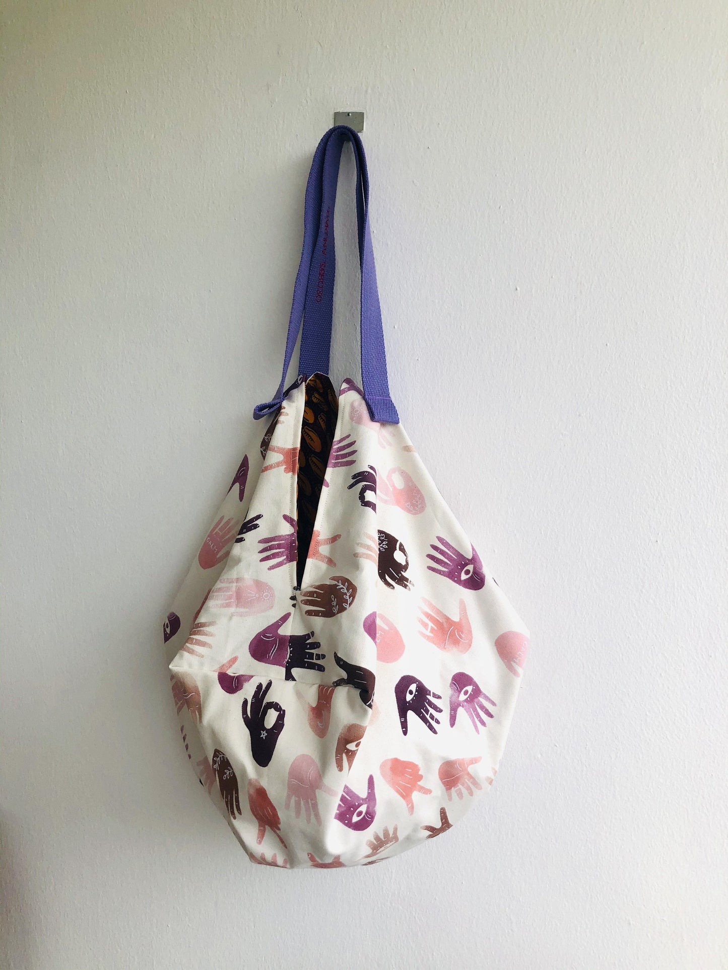 Origami sac bag , handmade reversible shoulder bag , cool print bag | echame una mano prima - Jiakuma