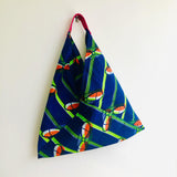 Origami bento bag , handmade African Fabric reusable shopping tote bag | African fan - Jiakuma