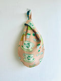 Origami knot bag , Japanese inspired wrist bag, reversible fabric bag | Let’s have kopi and kaya toast for breakfast