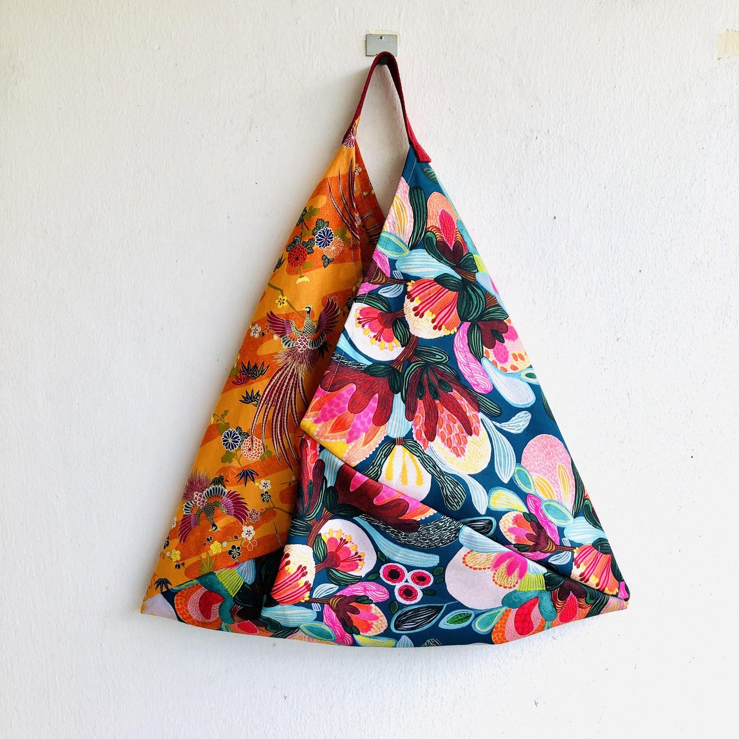 Colorful shoulder bag , origami tote bag , shopping bag | Sunset at a tropical garden - Jiakuma