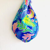 Knot Japanese origami bag, wrist cute origami bag , reversible eco friendly small bag | Save the oceans - Jiakuma