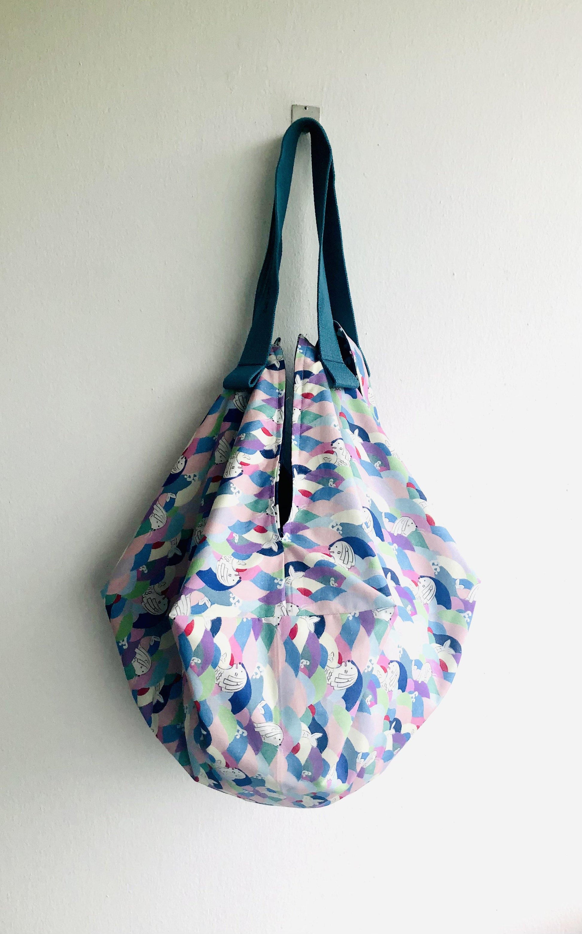 Origami sac bag , reversible cool fabric bag , tote origami bag | Merlion - Jiakuma