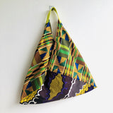 Colorful African tote bag , shoulder bento handmade bag | Yellow clouds in Africa - Jiakuma