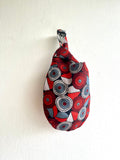 Small origami reversible bag , knot fabric Japanese inspired bag | Sydney