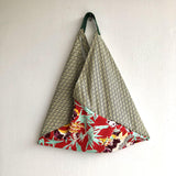 Origami bento shoulder bag , handmade colorful fabric eco bag , Japanese inspired bag | Pandas in Japan - Jiakuma