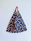 Origami bento bag , shoulder tote fabric bag , handmade Japanese inspired bag | Celebrating life