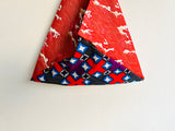 Origami bento bag , tote fabric shoulder bag , colorful eco bag | African & Japanese shores