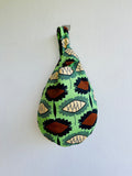 Small cool wrist bag , knot Japanese inspired origami bag , cute colorful small bag | Tropical Africa