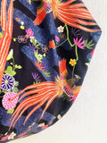 Origami sac shoulder bag, reversible fabric handmade Japanese Inspired bag | Beautiful Phoenix birds flying towards a bright and yellow Yvette sun - Jiakuma