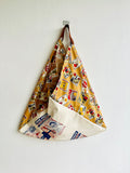 Origami bento bag , tote triangle shoulder bag , Japanese inspired bag | We love manga