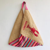 Origami eco friendly jute shoulder bento bag  | Langosta cubana - Jiakuma