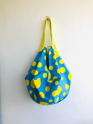 Sac reversible origami bag , colorful eco friendly shopping bag , Japanese inspired shoulder bag | Not yet astronauts