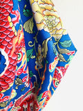 Sac origami bag , reversible colorful fabric , octagonal shopping tote bag , eco friendly shoulder bag | Lucky dragons - Jiakuma