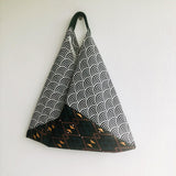 Tote bento bag , origami fabric triangle bag , Japanese inspired bag | Boho Japan - Jiakuma