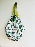 Origami sac shoulder bag , reversiblefabric eco bag , Japanese  inspired  bag | The garden in my balcony