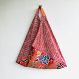 Origami bento bag , red colorful tote bag , ooak handmade bento | Sylvia and her adventures in Hong Kong - Jiakuma