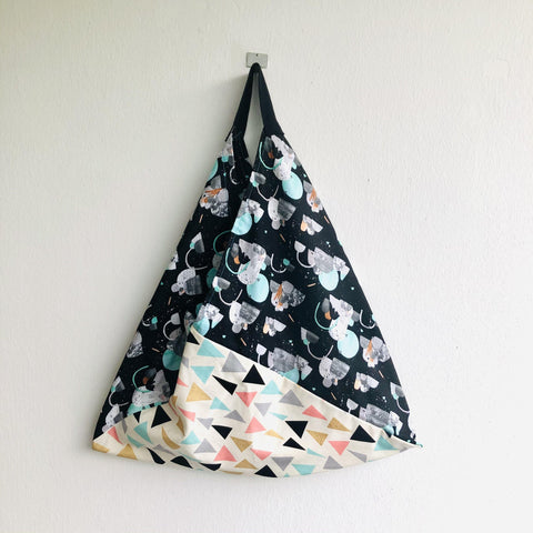 Origami bento bag , eco friendly triangle tote bag | Geometric galaxy - Jiakuma