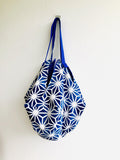 Sac origami bag , Japanese inspired shoulder bag , reversible shopping eco bag| Japanese stars - Jiakuma
