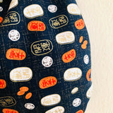 Small Japanese inspired bag , knot fabric reversible bag , cute wrist bag | Japanese print