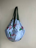 Origami sac bag , fabric reversible Japanese inspired bag , shoulder eco friendly bag | Pasadena